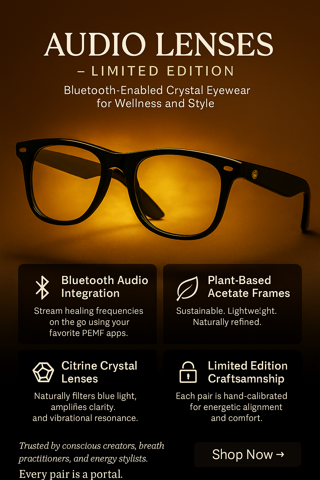 Limited Edition SMART Crystal Lenses with Language translator
